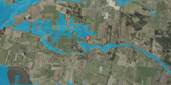 Oversvømmelsesrisiko fra vandløb på Holstebrovej 128, 6980 Tim