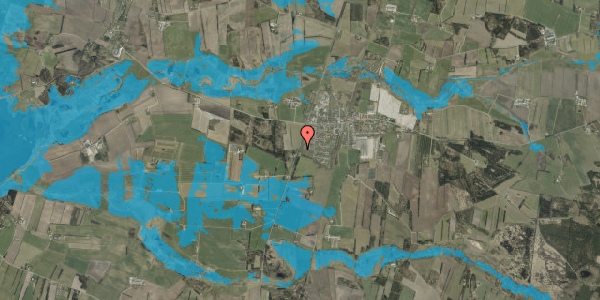Oversvømmelsesrisiko fra vandløb på Holstebrovej 144, 6980 Tim