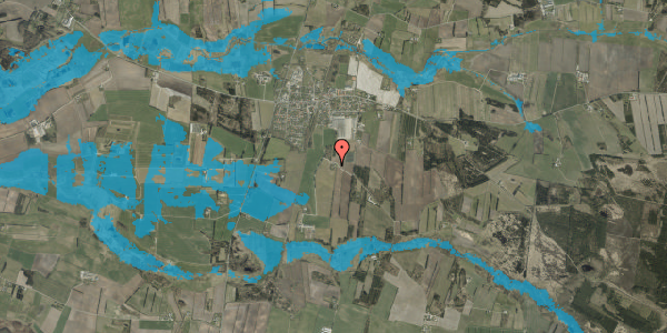 Oversvømmelsesrisiko fra vandløb på Høbrovej 12, 6980 Tim