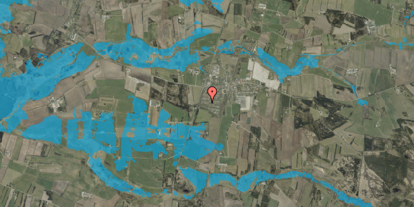 Oversvømmelsesrisiko fra vandløb på Klydevej 3, 6980 Tim