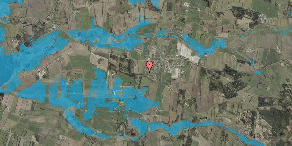 Oversvømmelsesrisiko fra vandløb på Klydevej 7, 6980 Tim