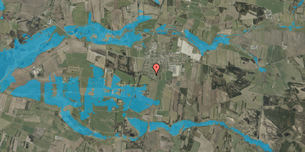 Oversvømmelsesrisiko fra vandløb på Skovduevej 14, 6980 Tim