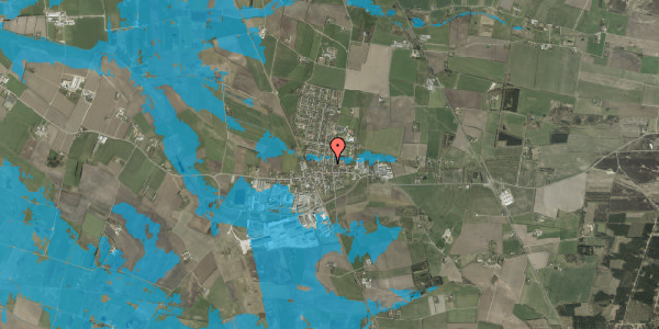 Oversvømmelsesrisiko fra vandløb på Tværvej 4, 6940 Lem St