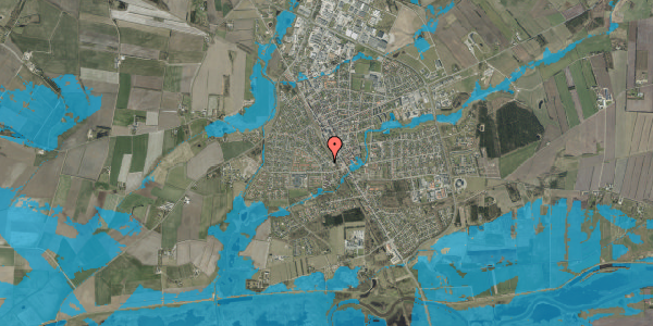 Oversvømmelsesrisiko fra vandløb på Elmevej 1, 6900 Skjern