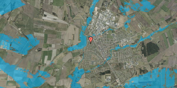 Oversvømmelsesrisiko fra vandløb på Kastanievej 22, 6900 Skjern
