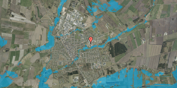 Oversvømmelsesrisiko fra vandløb på Kærvej 4, 6900 Skjern