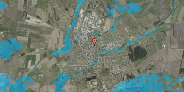 Oversvømmelsesrisiko fra vandløb på Lindealle 6, 6900 Skjern