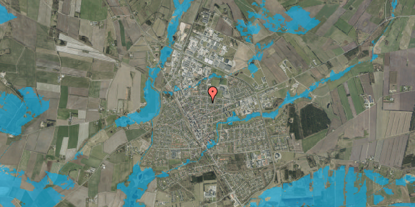 Oversvømmelsesrisiko fra vandløb på Lindealle 13, 6900 Skjern