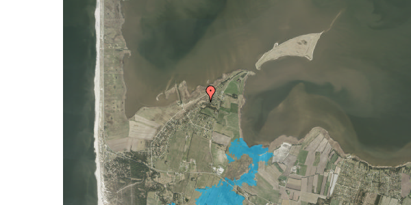 Oversvømmelsesrisiko fra vandløb på Skindbjergvej 414, 6990 Ulfborg