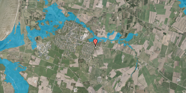 Oversvømmelsesrisiko fra vandløb på Vindelevgård 6, 7830 Vinderup