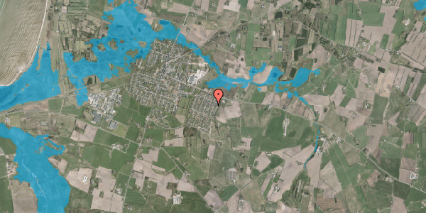 Oversvømmelsesrisiko fra vandløb på Vindelevgård 17, 7830 Vinderup