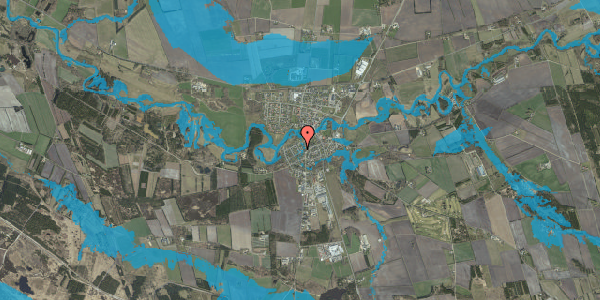 Oversvømmelsesrisiko fra vandløb på Kastanievej 5, 7280 Sønder Felding