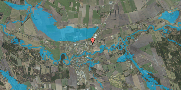 Oversvømmelsesrisiko fra vandløb på Skolegade 8, 7280 Sønder Felding