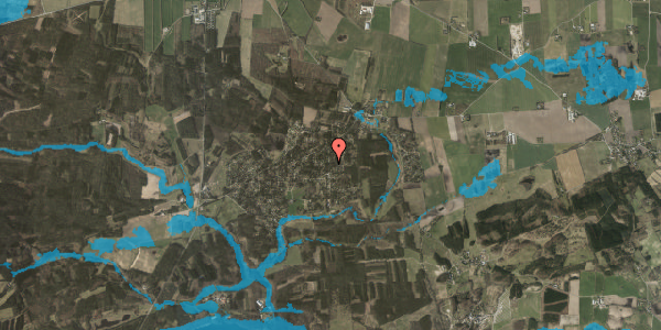 Oversvømmelsesrisiko fra vandløb på Birkevej 37, 8400 Ebeltoft