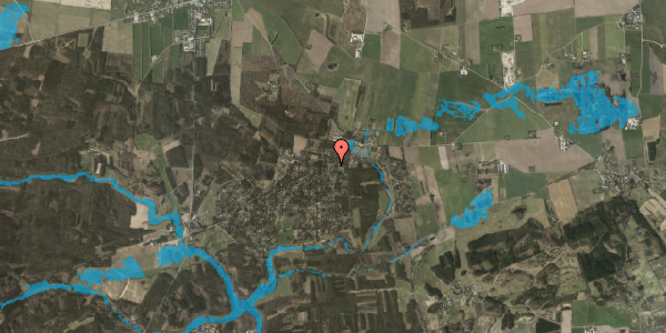 Oversvømmelsesrisiko fra vandløb på Gyvelvej 16, 8400 Ebeltoft