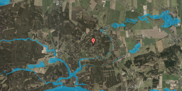 Oversvømmelsesrisiko fra vandløb på Lyngbakkevej 37, 8400 Ebeltoft