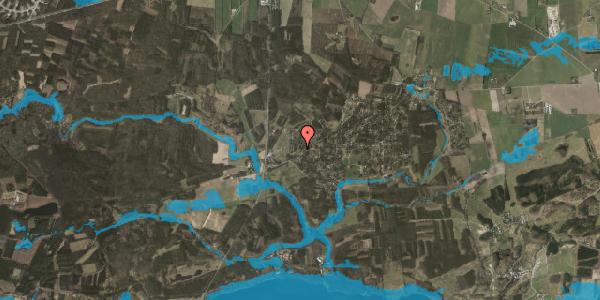Oversvømmelsesrisiko fra vandløb på Lærkevej 9, 8400 Ebeltoft