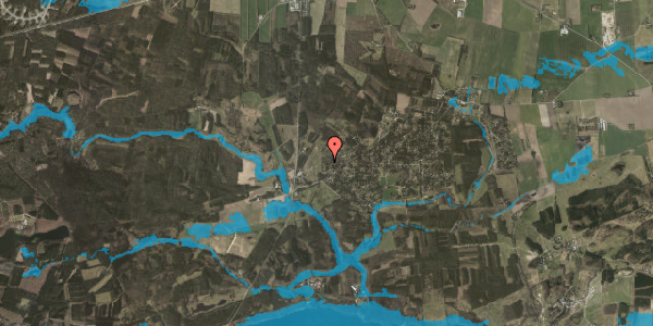Oversvømmelsesrisiko fra vandløb på Lærkevej 53, 8400 Ebeltoft
