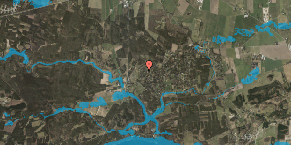 Oversvømmelsesrisiko fra vandløb på Lærkevej 78, 8400 Ebeltoft