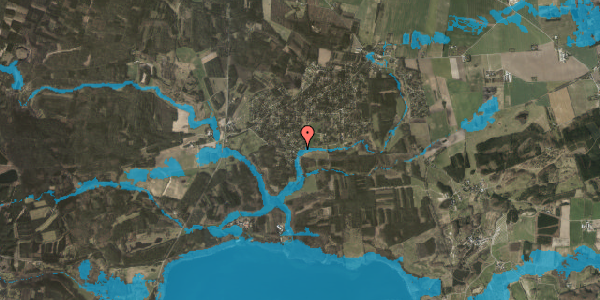 Oversvømmelsesrisiko fra vandløb på Nøddevej 10, 8400 Ebeltoft