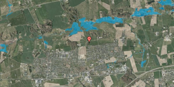 Oversvømmelsesrisiko fra vandløb på Wedelslundvej 14, 8464 Galten
