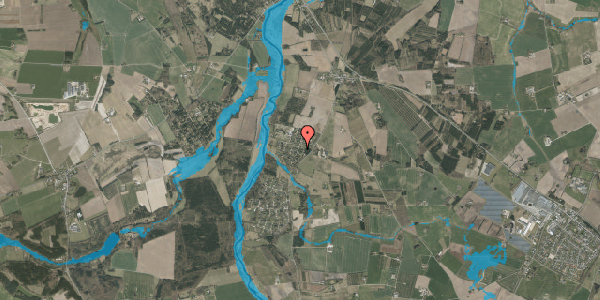 Oversvømmelsesrisiko fra vandløb på Pramdragerparken 60, 8882 Fårvang