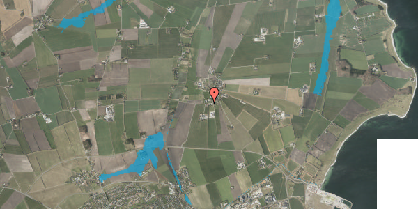 Oversvømmelsesrisiko fra vandløb på Hammelevvej 14, 8500 Grenaa
