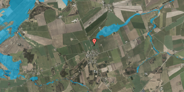 Oversvømmelsesrisiko fra vandløb på Lyngbyvej 110, 8570 Trustrup