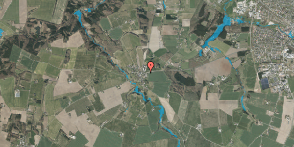 Oversvømmelsesrisiko fra vandløb på Hammelvej 41, 8370 Hadsten