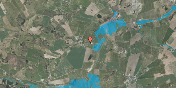Oversvømmelsesrisiko fra vandløb på Hovhedevej 26, 8370 Hadsten