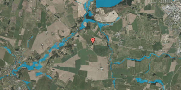 Oversvømmelsesrisiko fra vandløb på Møgelbyvej 21, 8450 Hammel