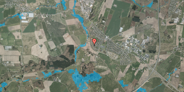 Oversvømmelsesrisiko fra vandløb på Søndermarken 127, 8382 Hinnerup