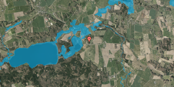 Oversvømmelsesrisiko fra vandløb på Låsbyvej 80, 8660 Skanderborg
