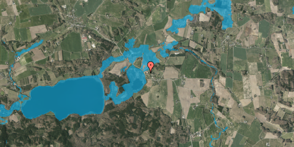Oversvømmelsesrisiko fra vandløb på Låsbyvej 82D, 1. mf, 8660 Skanderborg