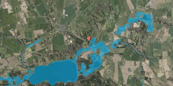 Oversvømmelsesrisiko fra vandløb på Låsbyvej 84, 8660 Skanderborg