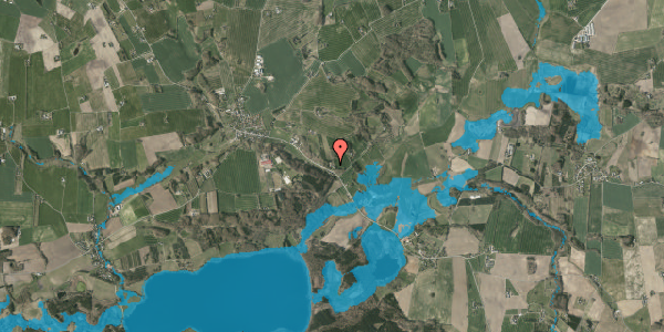 Oversvømmelsesrisiko fra vandløb på Låsbyvej 86, 8660 Skanderborg