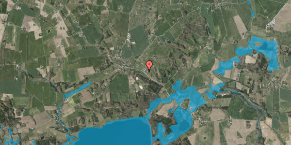 Oversvømmelsesrisiko fra vandløb på Låsbyvej 104, 8660 Skanderborg