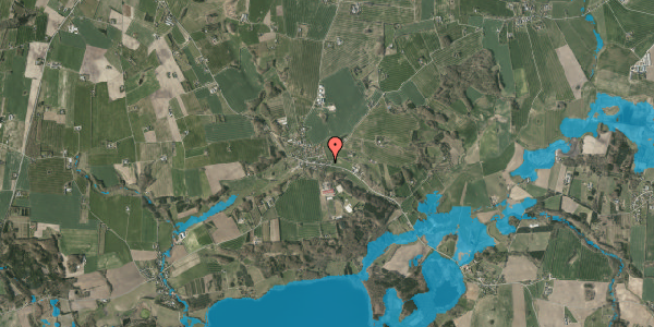 Oversvømmelsesrisiko fra vandløb på Låsbyvej 114, 8660 Skanderborg