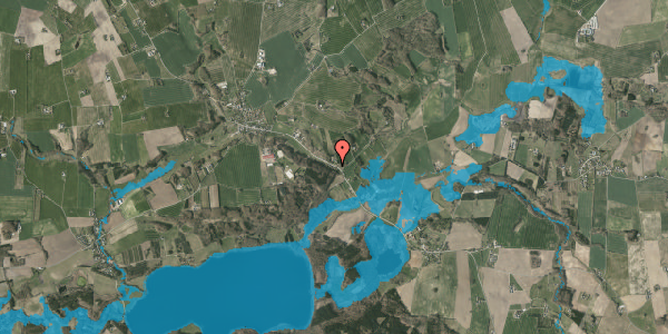 Oversvømmelsesrisiko fra vandløb på Låsbyvej 141, 8660 Skanderborg