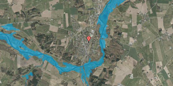 Oversvømmelsesrisiko fra vandløb på Borgergade 13, 8870 Langå
