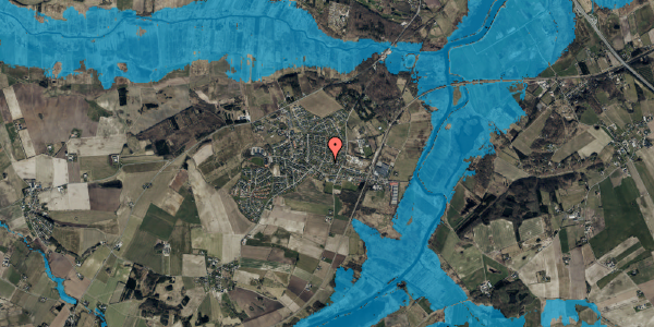 Oversvømmelsesrisiko fra vandløb på Højbakken 11, 8870 Langå