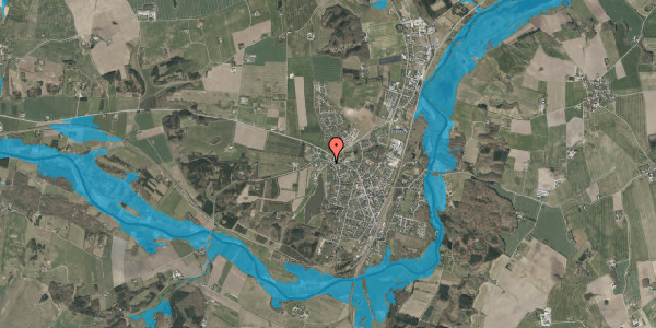Oversvømmelsesrisiko fra vandløb på Toftevej 2, 8870 Langå
