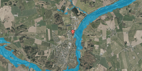 Oversvømmelsesrisiko fra vandløb på Vibevej 3, 8870 Langå