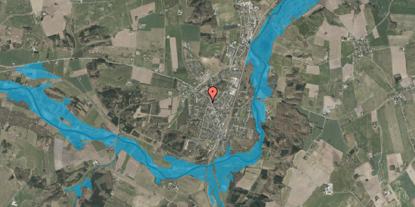 Oversvømmelsesrisiko fra vandløb på Villavej 4, 8870 Langå