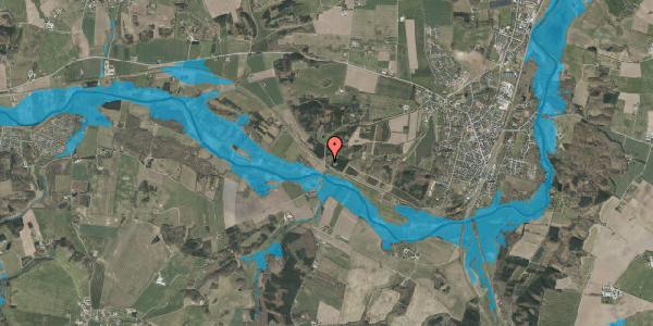 Oversvømmelsesrisiko fra vandløb på Åbrovej 19, 8870 Langå