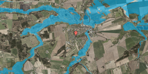 Oversvømmelsesrisiko fra vandløb på Ebdrupvej 13, 8560 Kolind