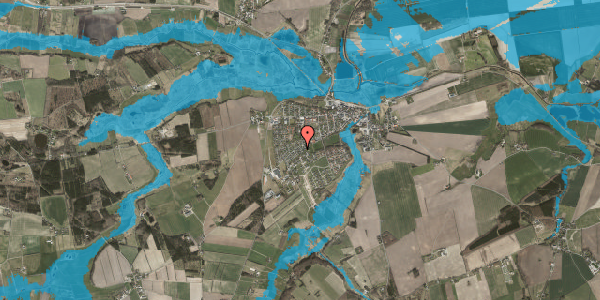 Oversvømmelsesrisiko fra vandløb på Kaløvej 4, 8560 Kolind