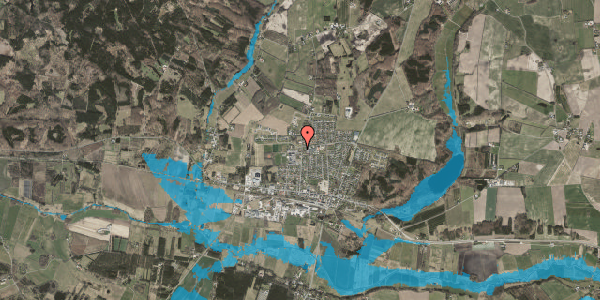 Oversvømmelsesrisiko fra vandløb på Marienhoffvej 15, 8550 Ryomgård
