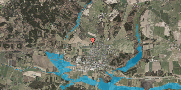 Oversvømmelsesrisiko fra vandløb på Marienhoffvej 25, 8550 Ryomgård