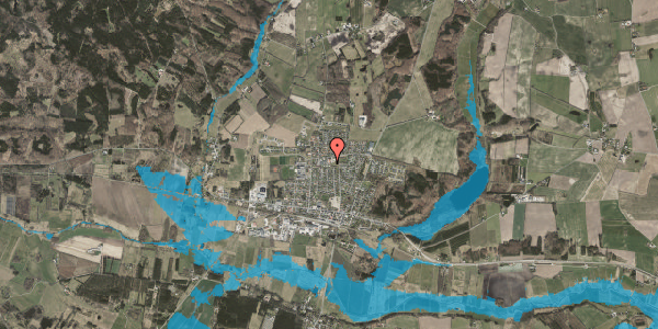 Oversvømmelsesrisiko fra vandløb på Nordre Ringvej 9A, . 4, 8550 Ryomgård